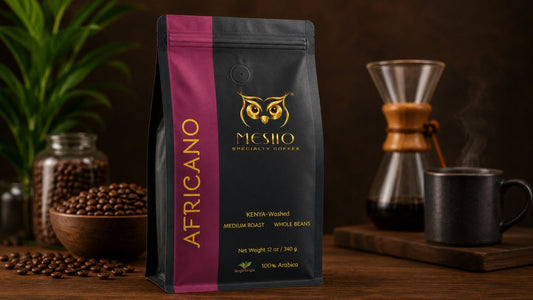 Premium Kenya Coffee medium roast single origin whole bean coffee made from 100% Arabica beans