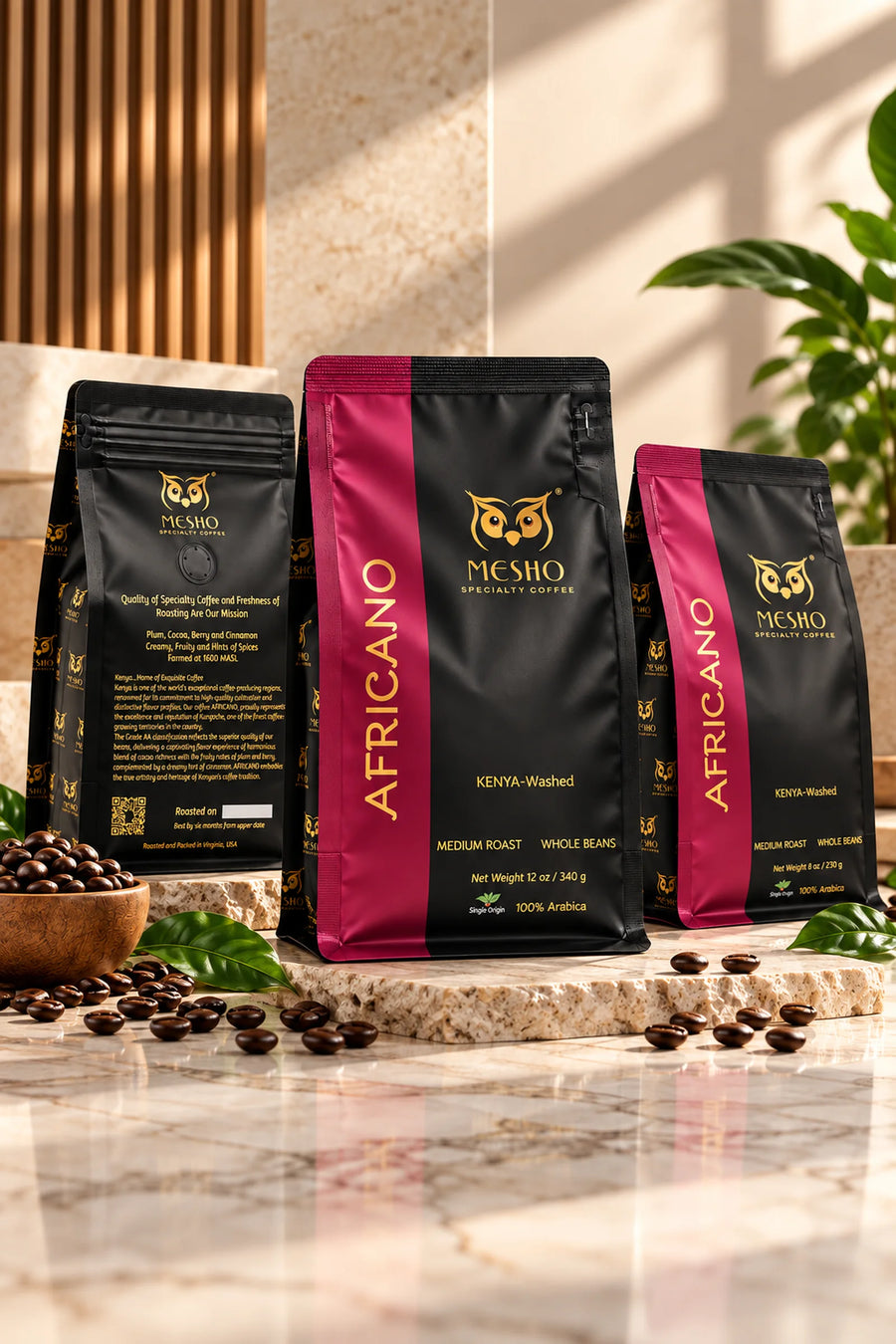 Africano Premium Kenya Medium Roasted Coffee Beans