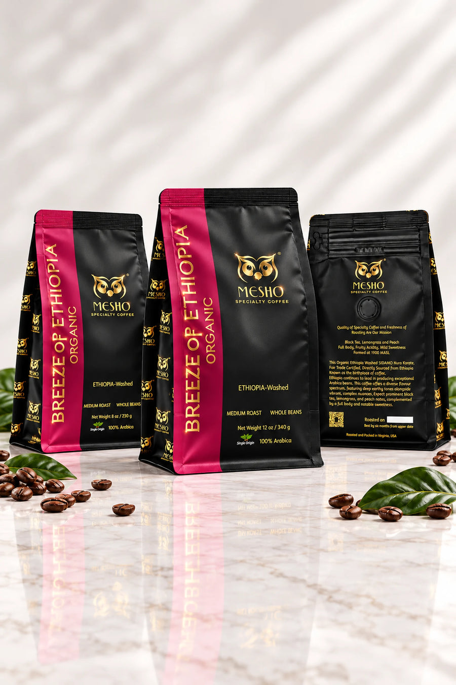 BREEZE Of ETHIOPIA. Premium Organic Ethiopia Coffee Beans